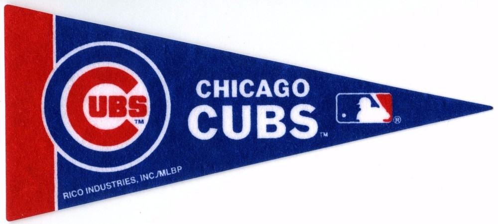 CHICAGO CUBS~MLB BASEBALL TEAM SOUVENIR~BRAND NEW MINI 9&Prime; MINIATURE PENNANT