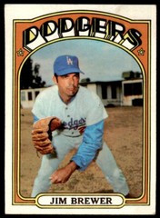 1972 Topps Jim Brewer . Los Angeles Dodgers #151