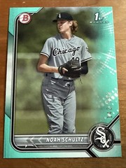 Noah Schultz 2022 Bowman 1st Draft – #BD-56 Aqua /199 (RC) Baseball Card