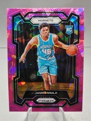 2023-24 Panini Prizm #159 James Nnaji Prizms Pink Ice Rookie Charlotte Hornets