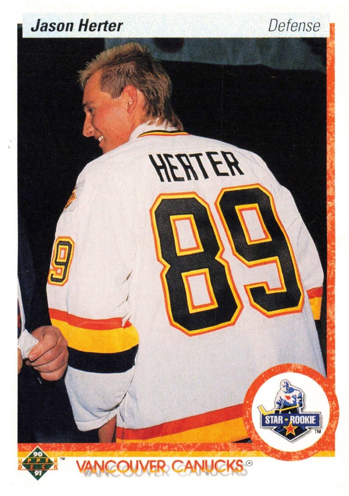 Jason Herter #325 (variation unknown) 1990-91 Upper Deck Vancouver Canucks
