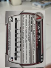 Tommy Troy 2023 Bowman Chrome #BDC-103 1st Bowman Lunar Glow Refractor RC QTY
