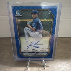 2026 Bowman 1st Blue checkerboard Kendry Chourio Autograph CPA-KC Royals 135/150