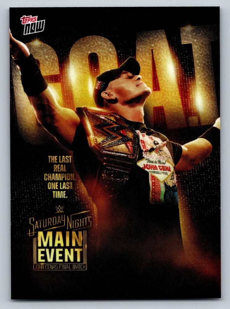 John Cena 2025 Topps NOW WWE GOAT Saturday Night’s Main Event NM