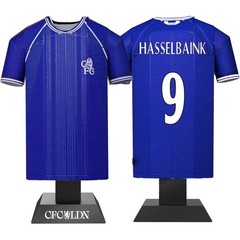 Retro Chelsea Metal Football Shirt Personalised 2000/01 Home Kit Alloy Shirt