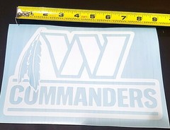 Washington Redskins /Commanders decal sticker