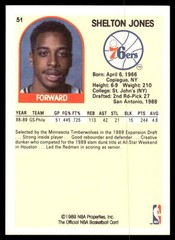 1989 Hoops #51 Shelton Jones NRMT or Better