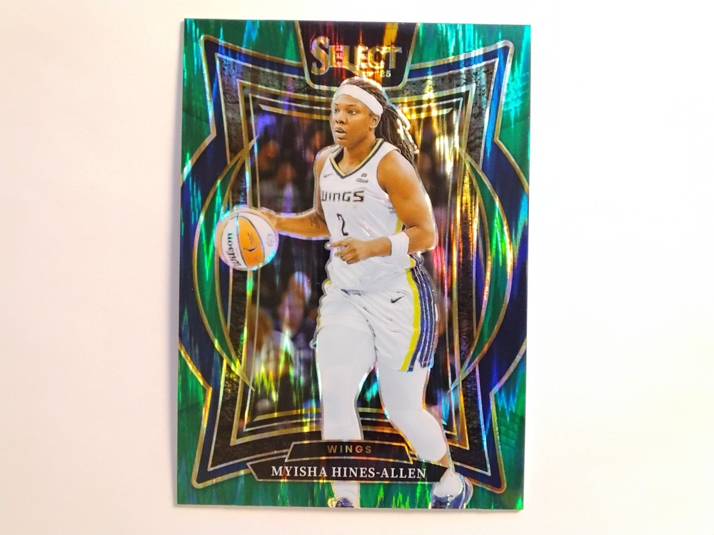 2025 Panini Select WNBA – Concourse #39 Myisha Hines-Allen – Green Flash Prizm