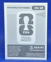 2026 Panini FIFA World Cup Sticker Timothy Weah #USA 12 – United States