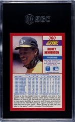 1990 Score Rickey Henderson #360 SGC 10 GEM MINT Oakland Athletics HOF Fast 💨