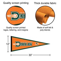 UT Dallas Comets 12 in X 30 in Wordmark College Pennant