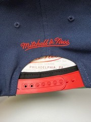 Mitchell & Ness Houston Rockets Hardwood Classics Navy and Red Core Side Snapbac