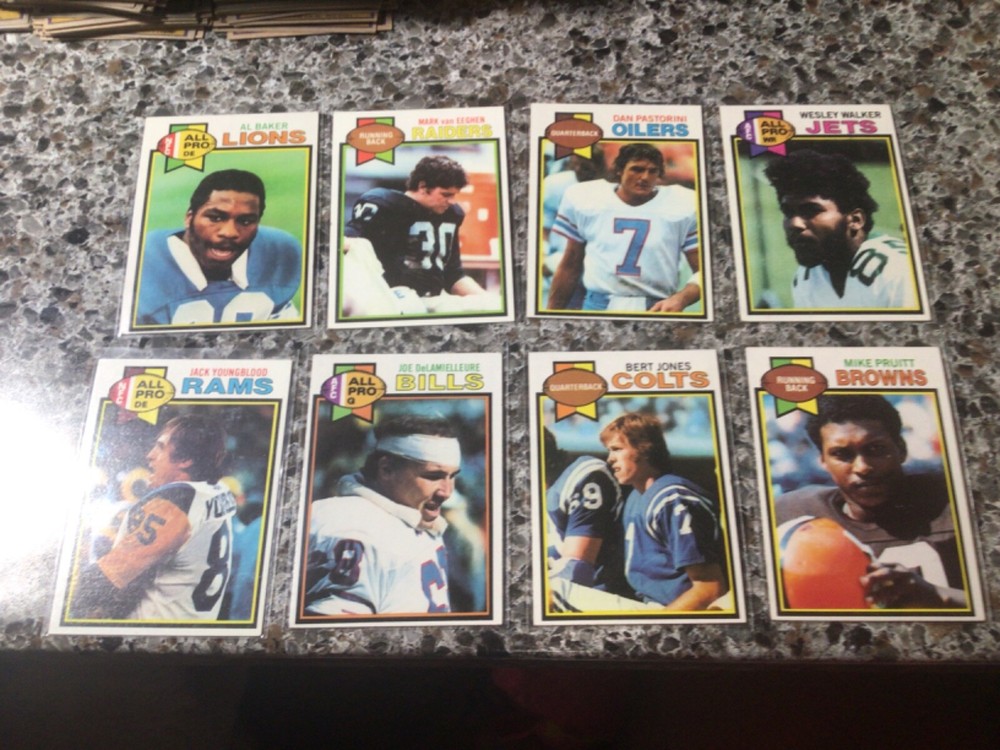 U-Pick 1979 Topps football commons/stars #1-265 SINGLES – YOU PICK ANY CARD(S)