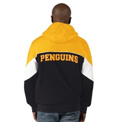 Men&rsquo;s Starter Black/Gold Pittsburgh Penguins Power Forward Full-Zip Hoodie