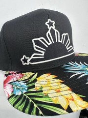 Philippines Islands Filipino Flag Pinoy Pinay Custom Snapback Floral Black