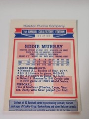 1984 Topps Ralston Purina Eddie Murray Baltimore Orioles #1