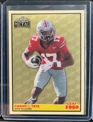 2026 Leaf Metal Football Carnell Tate 1950 Super Prismatic Gold #d 1/1