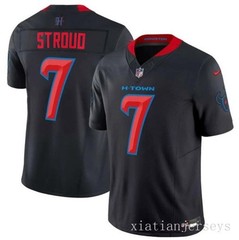 2025 NWT Men&rsquo;s Texans Limited Navy/Red Stitched Jersey S-3XL