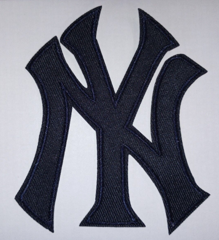 New York Yankees NY~Navy BLUE~ Embroidered PATCH~@ 3 1/4&Prime; » x 3&Prime;~Iron or Sew~MLB
