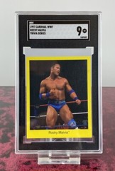 1997 WWF Rocky Maivia SGC 9 Mint THE ROCK Dwayne Johnson Rookie Card Collectible