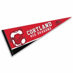 SUNY Cortland Red Dragons 12 in X 30 in Wordmark College Pennant