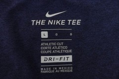Gonzaga Bulldogs Basketball Nike Dri Fit Mens Large Athletic Cut Navy Blue Tee