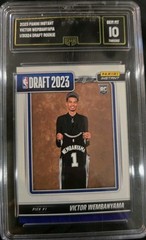 2023 PANINI INSTANT VICTOR WEMBANYAMA #DN1 DRAFT NIGHT ROOKIE RC GMA 10 GEM MINT