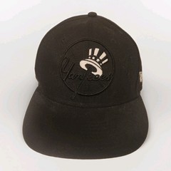 New York Yankees New Era 9Fifty Hat Blackout Embroidered Logo Snap back Black