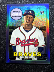 2018 Ronald Acuna Jr Topps Heritage Chrome Purple Refractor Rookie #THC-580 RC💜