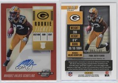 2018 Contenders Optic Red Prizm Marquez Valdes-Scantling Rookie Auto RC 15r3