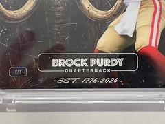 Brock Purdy Dino Might Mammoth America 250th Anniversary 1/1 Fireworks SF 49rs