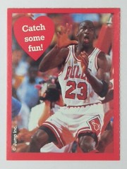 1990 90 Jump Inc Catch Some Fun! Valentines Card Michael Jordan, Bulls, HOF