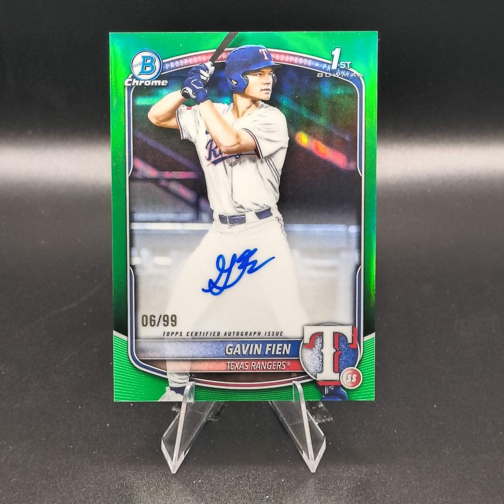 2025 Bowman Draft #CPA-GF Gavin Fien Chrome Auto Green Refractor #/99