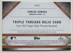 2024 Topps Carlos Correa Triple Relic /36 Twins. MINT and RARE! TTR-CC 🥎