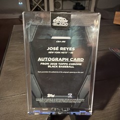 2026 Topps Chrome Black Jose Reyes #CBA-JRE Auto Green Refractor /99 Mets