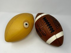 FULL-SIZE Latex Football Bladder + WHITE NFL Style Suede Lace Repair Kit