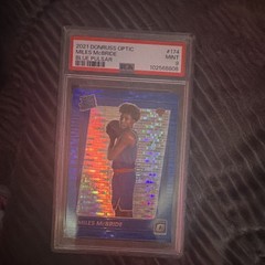 Panini 2021-22 Donruss Optic Miles McBride Rated Rookie #174 Blue Pulsar PSA 9