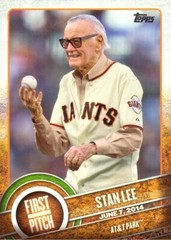 2015 Topps 1st First Pitch FP-21 Stan Lee Baseball Card Marvel Comic Book Writer