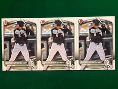 2025 Bowman Draft – BRADEN MONTGOMERY – BD-18 3 Paper Base Card Lot – White Sox