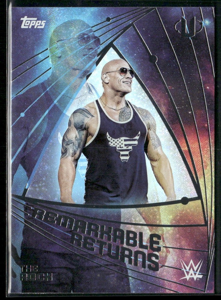 The Rock Topps 2025 Topps Universe WWE #RRE-1 Remarkable Returns