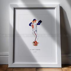 Jim Abbott California Angels Baseball 8×10 Print Poster Art Illustrated