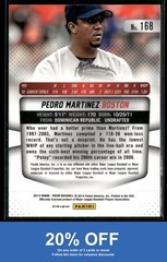 Pedro Martinez 2014 Panini Prizm Prizms Red White and Blue Pulsar #168 Red Sox