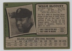 1971 Topps Willie McCovey #50 HOF 2d4