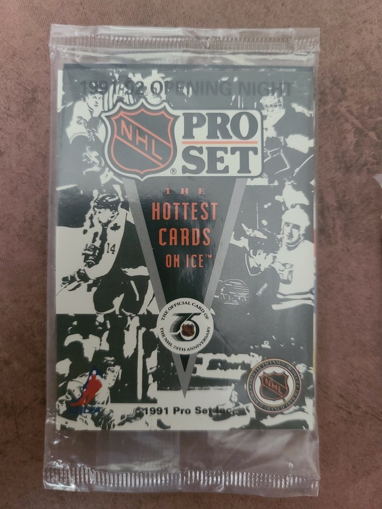 1991 Pro Set NHL 75th Anniversary Opening Night Inserts UNOPENED Promotional Set