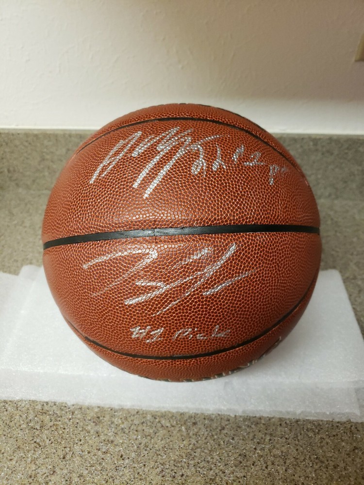 🔥KARL ANTHONY TOWNS🔥ANDREW🤑🤑WIGGINS🤑SIGNED🏀BALL🌟JSA🌟HOLOGRAM🌟