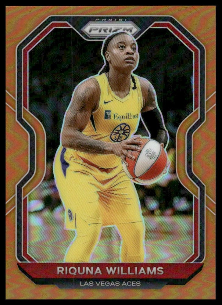 Riquna Williams /50 2021 Panini Prizm WNBA #38 Prizms Orange Las Vegas Aces