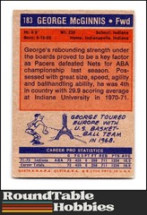 1972-73 Topps Basketball Indiana Pacers George McGinnis #183