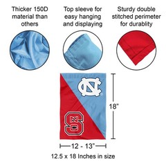 North Carolina vs North Carolina State House Divided Garden Flag Yard Flag