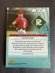 Eli Willits 2025 Panini Prospect 20-80 Scale Green Diamond /25
