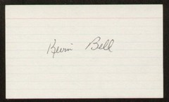 Kevin Bell signed autographed 3×5 index card F1091